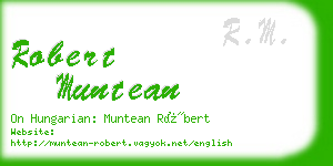 robert muntean business card
